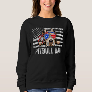 Mens Best Pittie Dog Fur Daddy Ever Vintage Usa Fl Sweatshirt