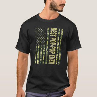 Mens Best Pop-Pop Ever Us American Flag Grandpa F T-Shirt