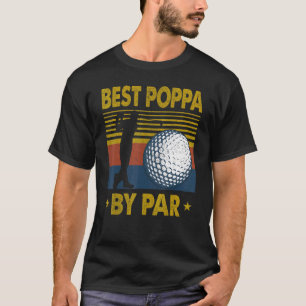 Mens Best Poppa By Par  Disc Golf  For Men Father' T-Shirt