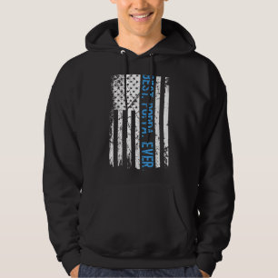 Mens Best Poppa Ever Us American Flag  For Father' Hoodie