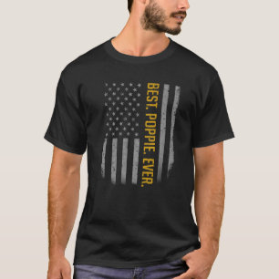 Mens Best Poppie Ever American Flag   For Father's T-Shirt