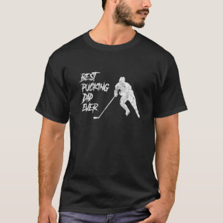 Mens Best Pucking Dad Ever Hockey Father s Day Gif T-Shirt