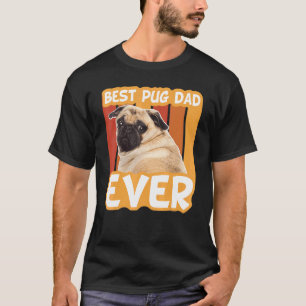 Men's Best Pug Dad Ever American Flag 4th Of July T-Shirt
