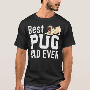 Men's Best Pug Dad Ever American Flag 4th Of July T-Shirt