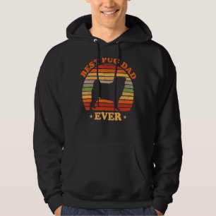 Mens Best Pug Dad Ever Father's Day Pug Hoodie