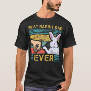 Mens Best Rabbit Dad Ever Fathers Day Bunny Animal T-Shirt