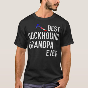 Mens BEST ROCKHOUND GRANDPA EVER America rock pick T-Shirt