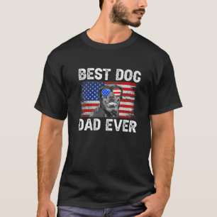Mens Best Rottweiler Dad Ever American Flag 4Th Of T-Shirt