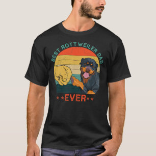 Mens Best Rottweiler Dad Ever Vintage Dog Dad Fath T-Shirt