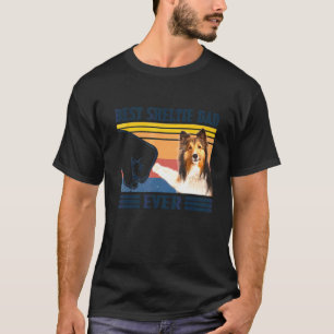 Mens Best Shetland Sheepdog Sheltie Dad Ever  Dog T-Shirt