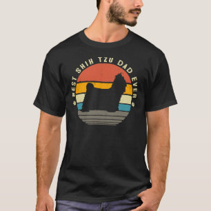 Mens Best Shih Tzu Dad Ever Shih Tzu Dog Vintages T-Shirt