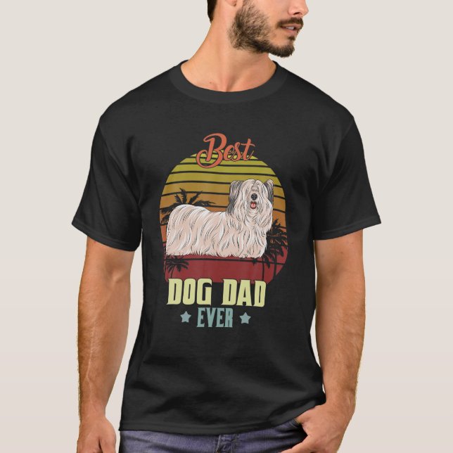 Mens Best Skye Terrier Dad Ever Daddy Dog Lover Ow T-Shirt (Front)