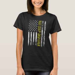 Mens Best Step Dad Ever American Us Flag Father's T-Shirt