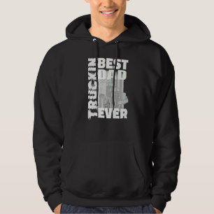Mens Best Truckin Dad Ever Father's Day American F Hoodie