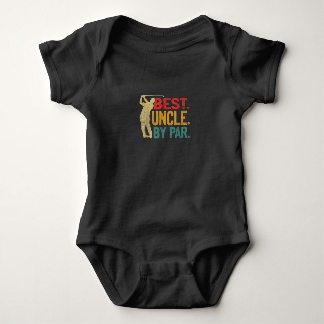 Mens Best Uncle By Par Retro Fathers Day Gifts Baby Bodysuit (Front)