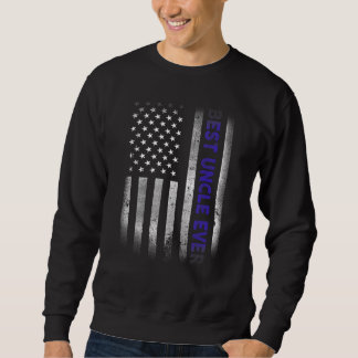 Mens Best Uncle Ever American Flag 4th Of July Fat Sweatshirt
