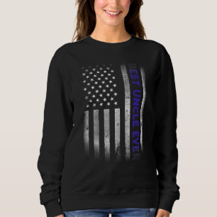 Mens Best Uncle Ever American Flag 4th Of July Fat Sweatshirt