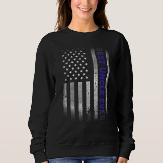 Mens Best Uncle Ever American Flag 4th Of July Fat Sweatshirt