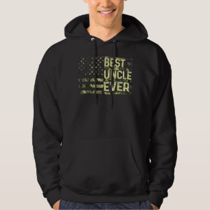 Mens Best Uncle Ever Flag Father's Day American Pa Hoodie