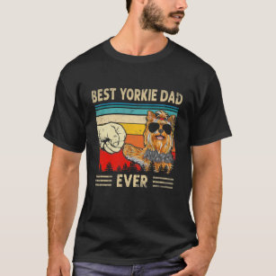 Mens Best Yorkie Dad Ever Yorkshire Terrier Dad T-Shirt