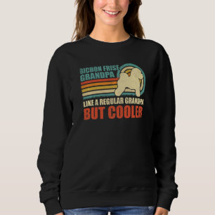 Mens Bichon Frise Grandpa Vintage Bichon Frise Fa Sweatshirt