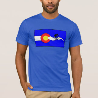 Men's bike colorado flag t-shirt