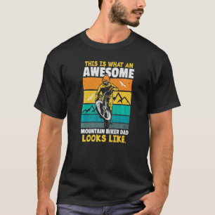 Mens Biker Dad Cyclist Mtb Mountain Bike T-Shirt
