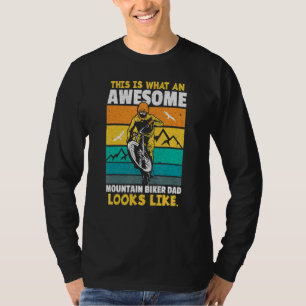 Mens Biker Dad Cyclist Mtb Mountain Bike T-Shirt