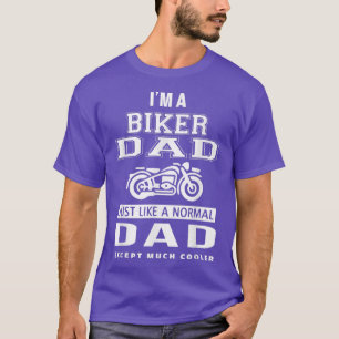 Mens Biker Dad for Motorcycle and Chopper Rider F T-Shirt
