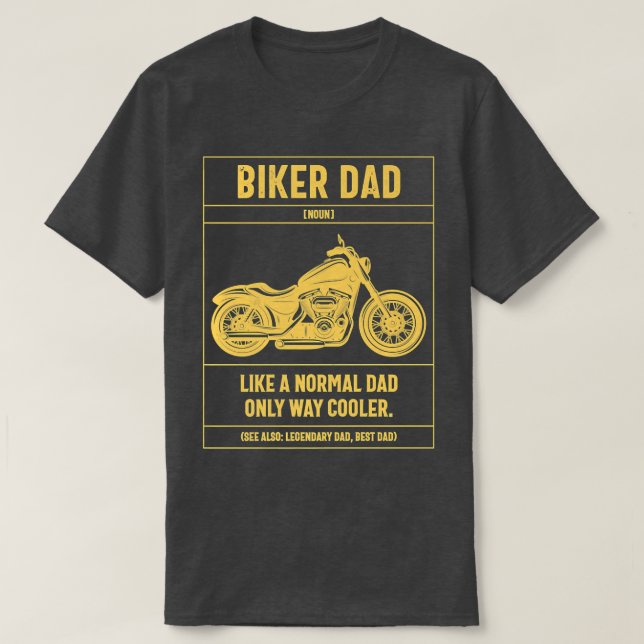 Mens Biker Dad Like A Normal Dad Only Way Cooler M T-Shirt (Design Front)