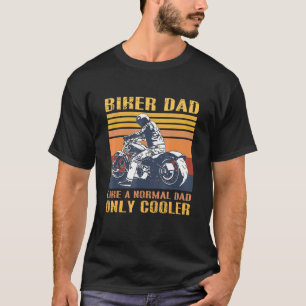 Mens Biker Dad Motorcycle Fathers Day Design For F T-Shirt