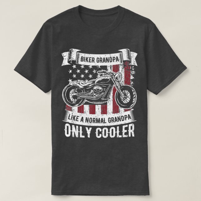 Mens Biker Grandpa Ride Motorcycles Motorcycle Lov T-Shirt (Design Front)