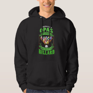 Mens Billiard Snooker Saying 8 Ball Pool Billiard Hoodie