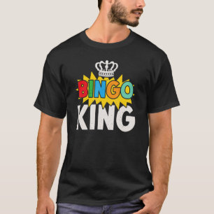 Mens Bingo King Bingo Player Bingo  Card Game T-Shirt