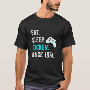 Mens Birthday Gift Boy Man Eat Sleep Gaming Year 1 T-Shirt