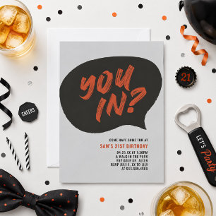 Mens Birthday Invitation