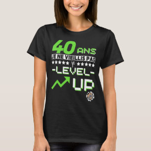 Mens birthday man 40th birthday gamer video games  T-Shirt