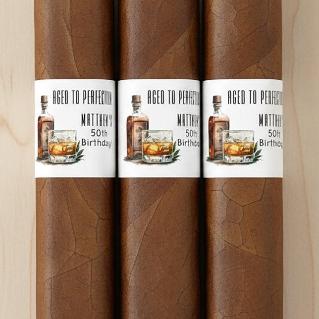 Men's Birthday Party Cigar Label (Men's Birthday Party Cigar Label)