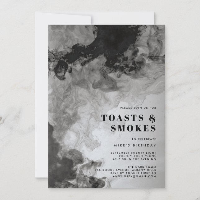 Mens Birthday Party Invitation (Front)