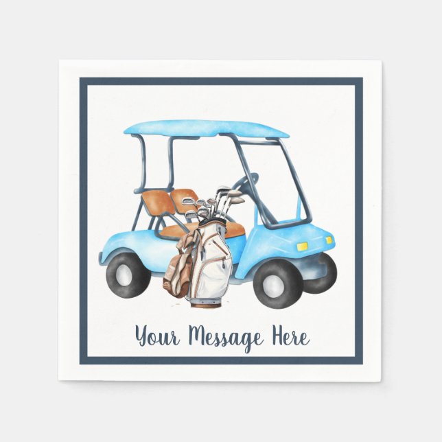 Men's Birthday Retirement Golf Theme Party   Napkin (Front)