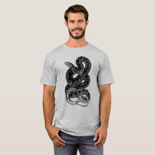 Men's Black and Grey Snake Shirt