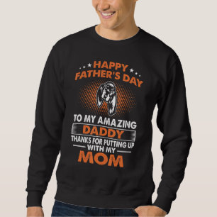 Mens Black And Tan Coonhound Dog Dad Happy Fathers Sweatshirt
