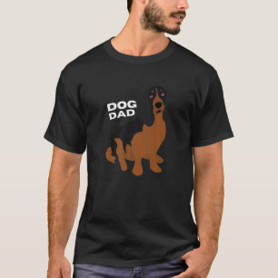 Mens Black & Brown Basset Hound Dog Dad Man T-Shirt