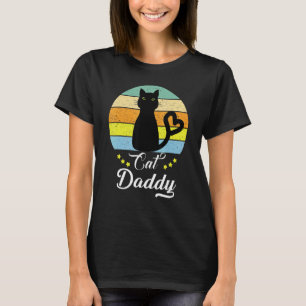 Mens Black Cat Daddy Kitty Cat Dance Meow Pet Anim T-Shirt