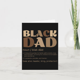 Mens Black Dad Melanin Definition African American Card