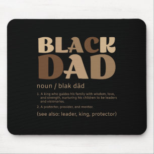 Mens Black Dad Melanin Definition African American Mouse Pad