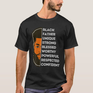 Mens Black Dad Men Girl Boy Dads Melanin King Fath T-Shirt