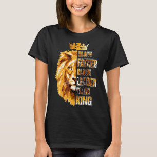 Mens Black Father Black King African American Dad  T-Shirt