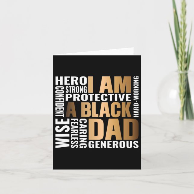Mens Black Father King Fathers Day Dad Problem Hus Card (Front)