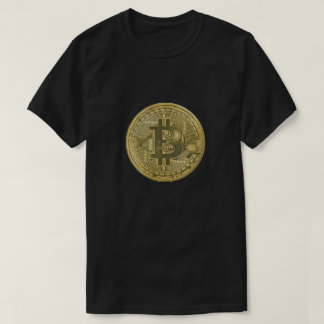 Mens Black Gold Bitcoin T-shirt